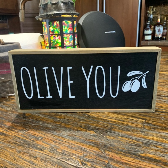Kitchen Olive You Sign I Love You Kitchen Decor Rv Decor Rae Dunn